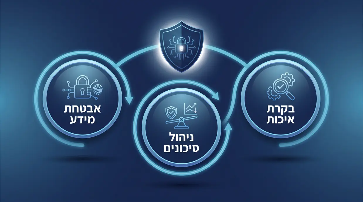 אינפוגרפיקה המציגה בקרת איכות וניהול סיכונים במערכות אוטומטיות