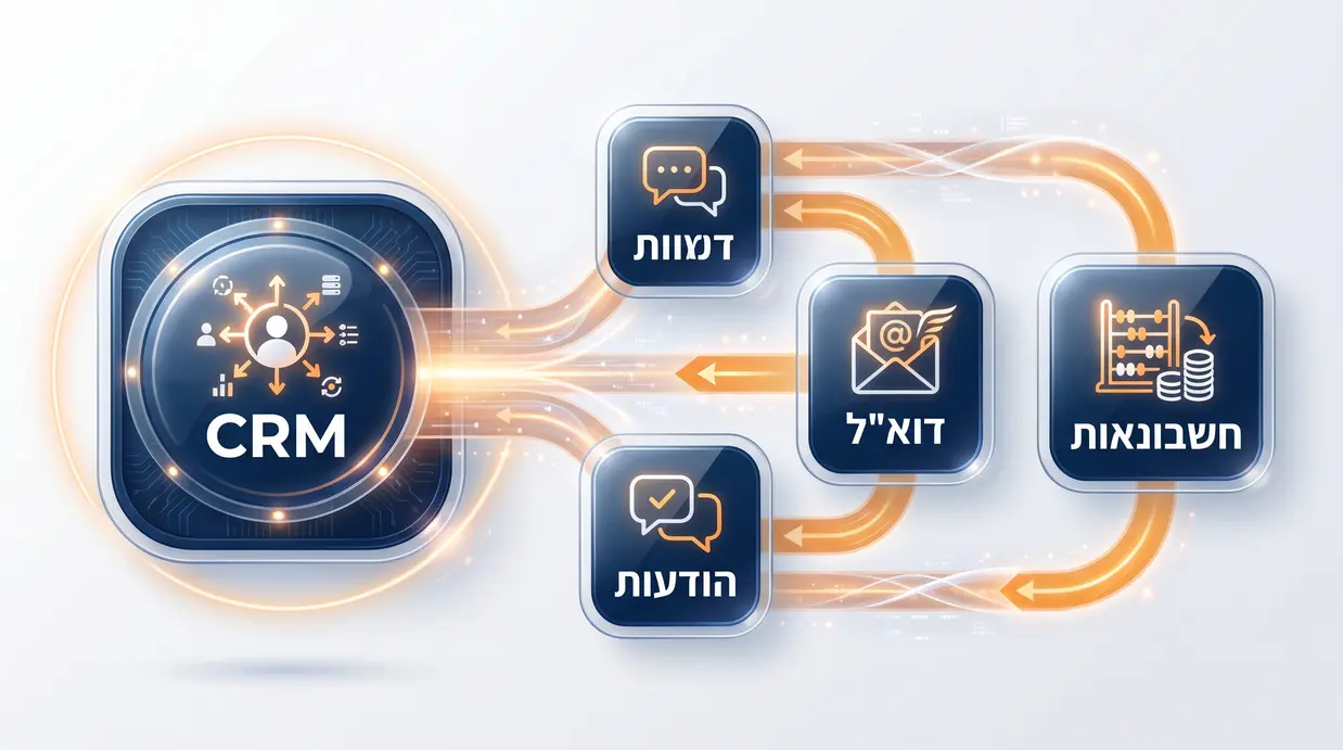 מפת אינטגרציות בין CRM למערכות עסקיות אחרות